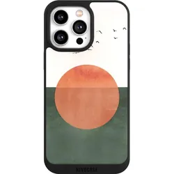 Nivocase Handyhülle für Apple iPhone 14 Pro Max Hülle NIVOpure Case Schwarz Sonnenschein Sonnenuntergang (Apple iPhone 14 Pro Max), Smartphone Hülle, Schwarz