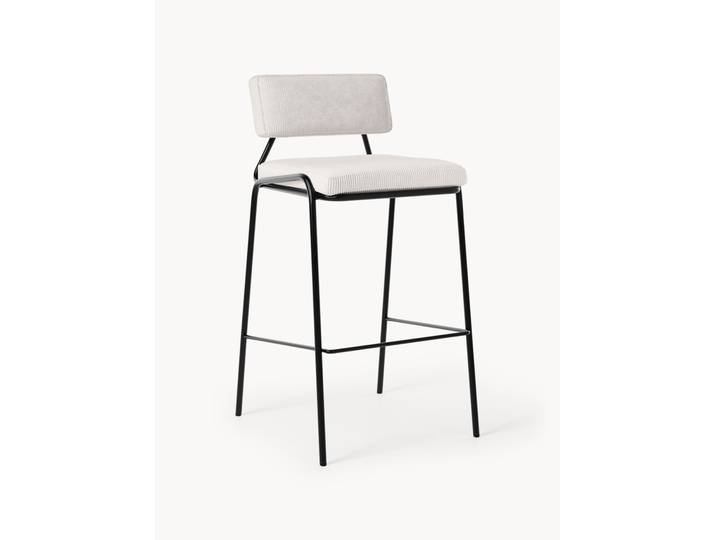 Tabouret de bar rembourré en velours côtelé Mats