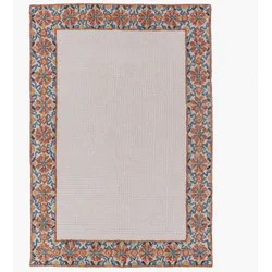 WOLLTEPPICH BROK, mit Bordüre, Rot, 200 x 290 cm