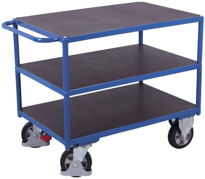 VARIOfit Chariot de table à charges lourdes avec 3 plateaux 995 × 700 mm (sw-700.617)