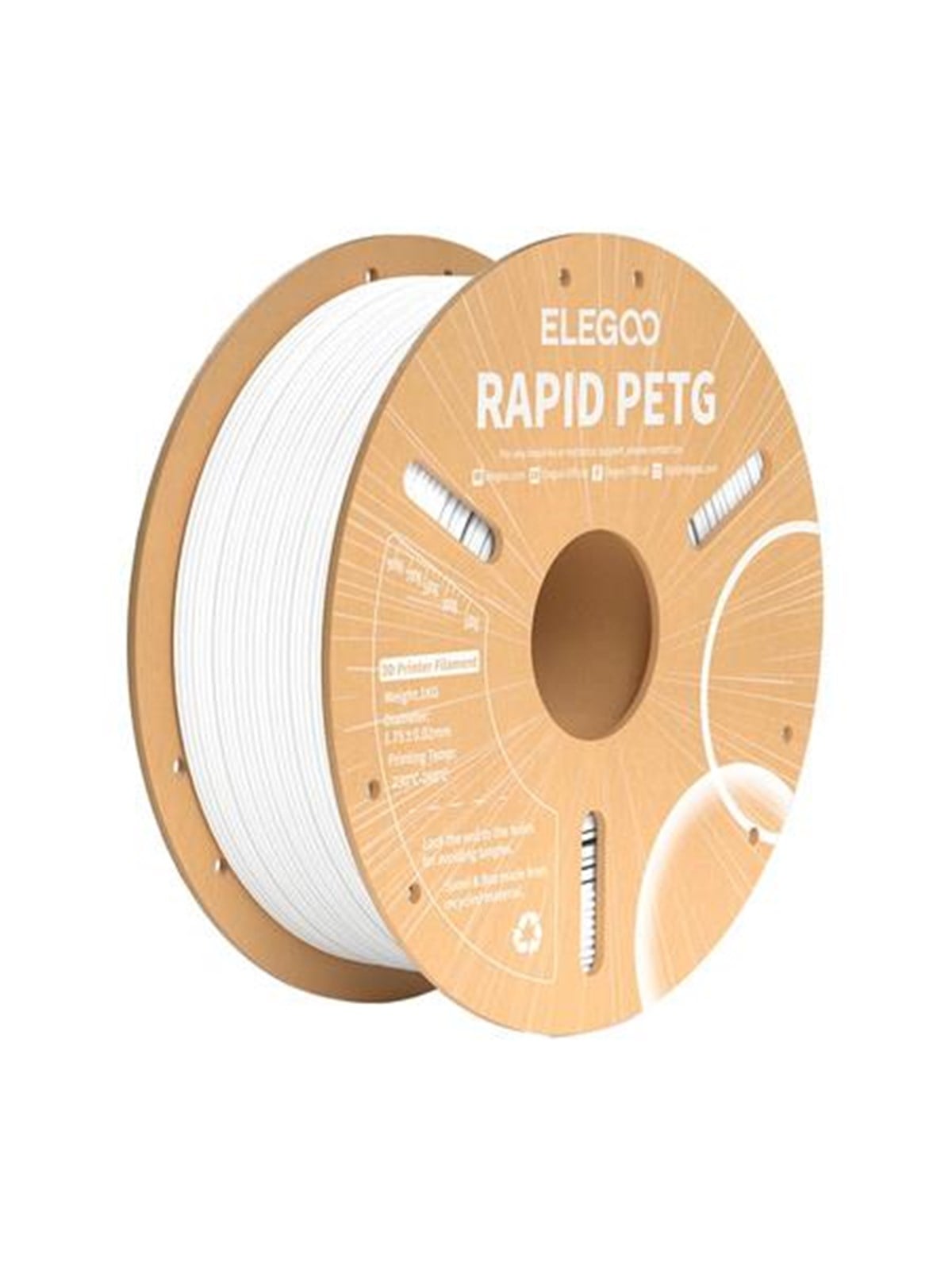 Elegoo Rapid PETG Filament - White, 1kg