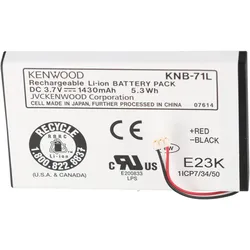 Kenwood Original Li Ion Akku PKT-23E KNB-71L - 3,7 V 1430 mAh (1430 mAh), Batterien + Akkus