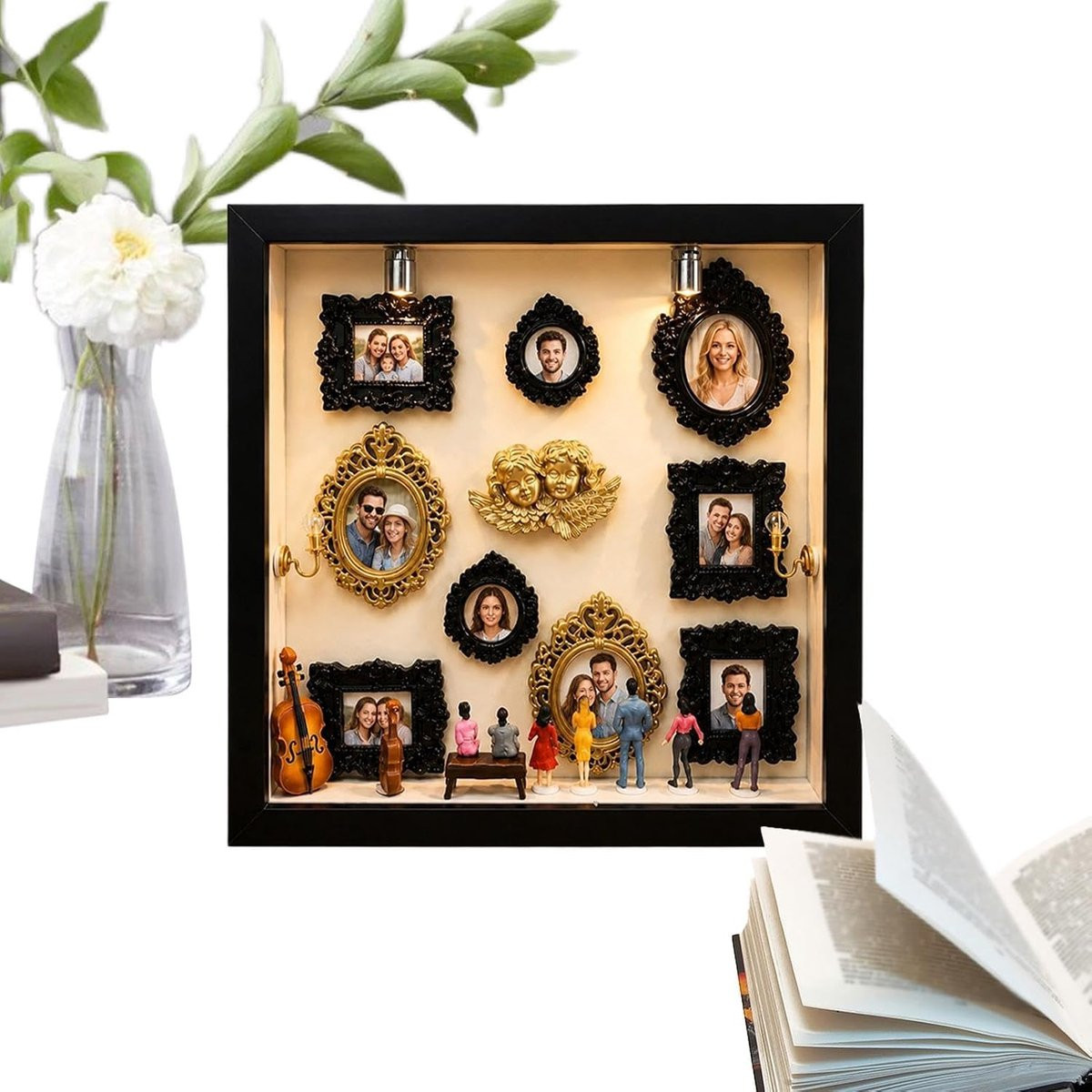 Wit Herinneringskist Decoratie Ornament voor het Bewaren van Herinneringen - 21,5 cm