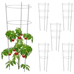 relaxdays 6er-Set Rankhilfe 76 cm grau grau