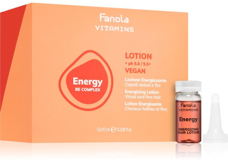 Fanola Vitamins Energizing Lotion sérum énergisant pour cheveux en perte de densité 12x10 ml