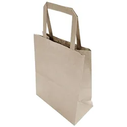 Gastronoble Fiesta Recycelbare flache braune Papiertüten (500 Stück) - 240x107x215mm