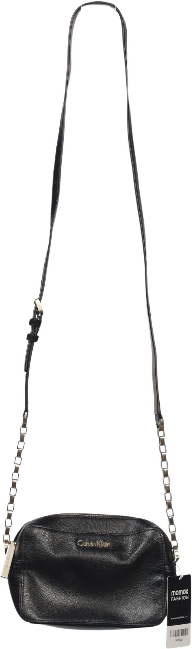 Calvin Klein Damen Handtasche klein Leder, Schwarz, Leder - Second Hand