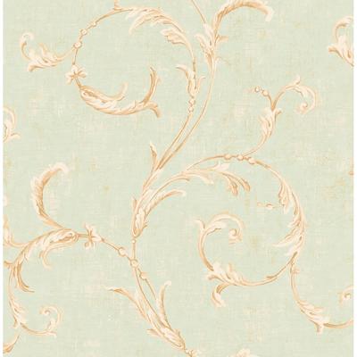 Seabrook Designs Mariette Scrolls Unpasted Wallpaper