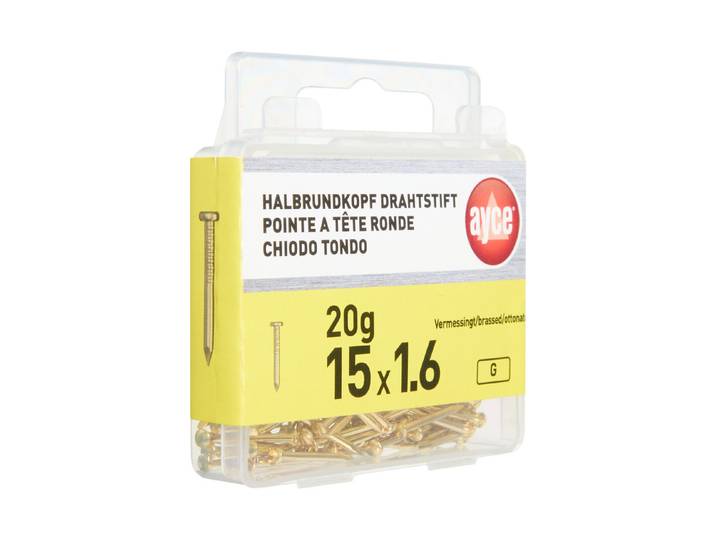 Ayce Halbrundkopf-Drahtstift 1.6 × 15 mm