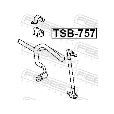FEBEST Lagerung, Stabilisator TSB-757 Vorderachse für TOYOTA