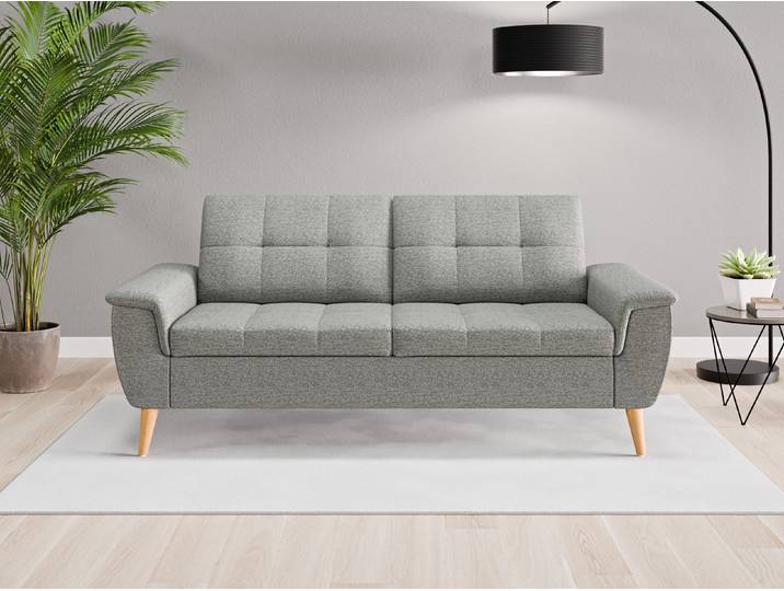 Einzelsofa Rio - Grau (Staubgrau) - Feiner Strukturstoff