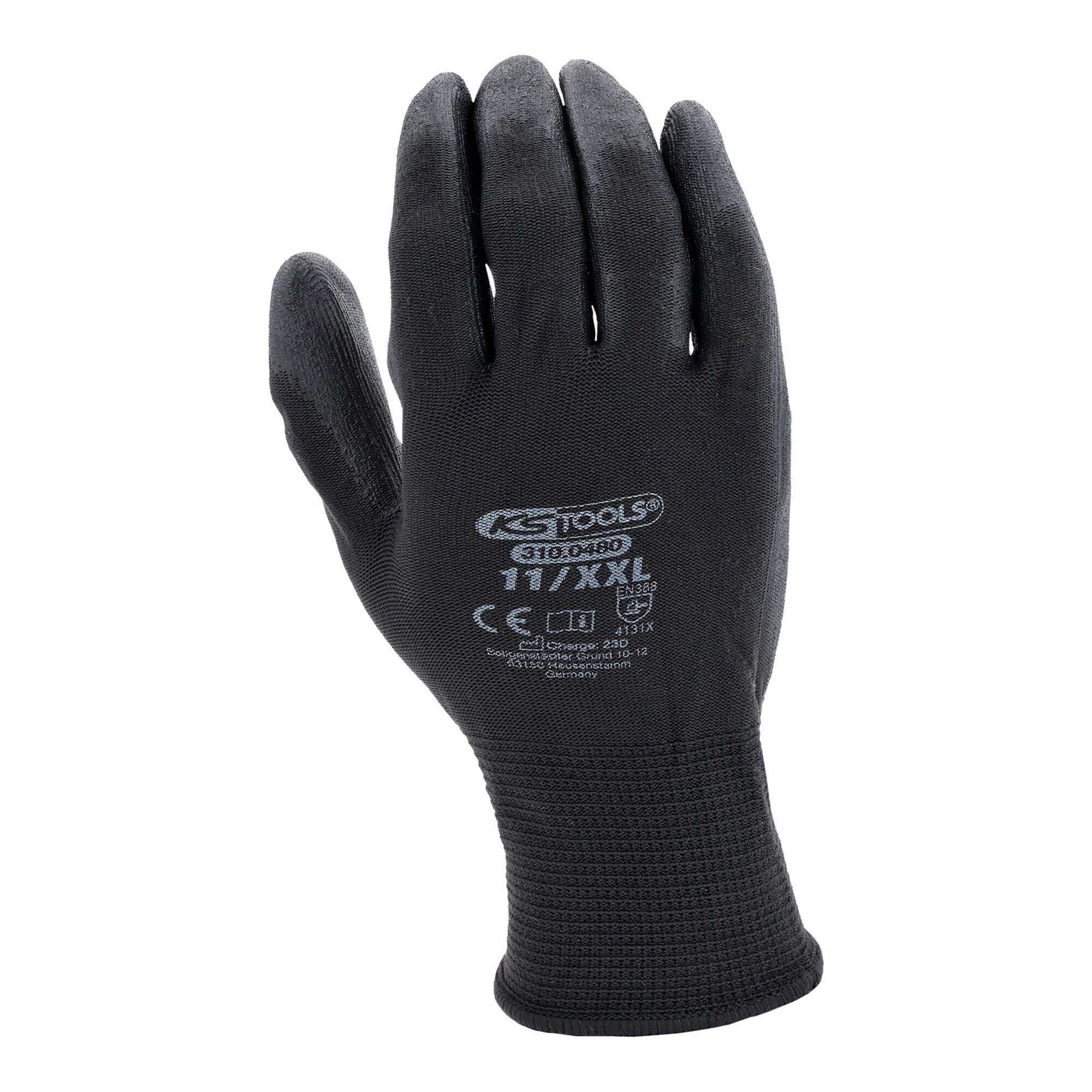 KS Tools Mikro-Feinstrickhandschuhe-schwarz, 11 (310.0480)