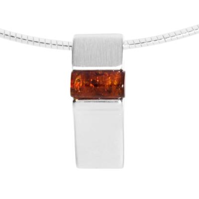Kette mit Anhänger OSTSEE-SCHMUCK "- Gleiter-Marja - Silber 925/000 - Bernstein" Gr. 50, silber (silber 925, silberfarben, weiß), Schmuck_Sets, Damen, 50, Silber 925 (Sterlingsilber)