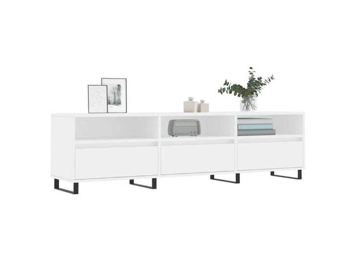 En soldes - MEUBLE HI-FI - Blanc - Armoire TV - Meuble TV - pour maison - blanc 150x30x44 5cm bois d'ingénierie_5115