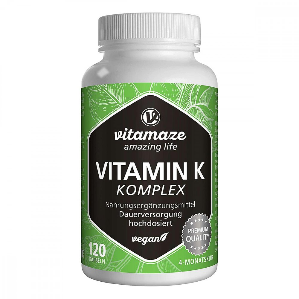 Vitamaze GmbH Vitamin K1 + K2 Komplex hochdosiert vegan Kapseln 13947480
