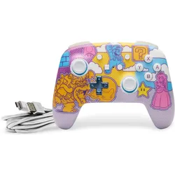 PowerA Switch Controller Enhanced wireless Pop Art (Switch, Switch Lite), Gaming Controller, Mehrfarbig, Rosa, Türkis