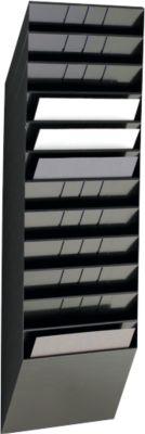 Durable Prospektspender Flexiboxx 12, 12 Spender, A4, quer, schwarz