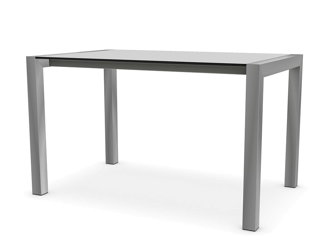 Kristalia Sushi Linecompact Indoor Tisch ausziehbar (Tischplatte weiß, Beine elo... Tischplatte weiß, Beine eloxiertes Aluminium | 80 x 125 / 165 / 205cm 01SUS01