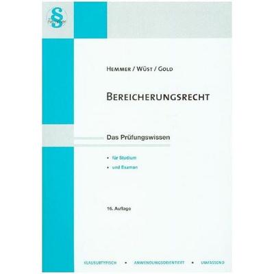 Bereicherungsrecht, Paperback von Karl-Edmund Hemmer,Achim Wüst,Ingo Gold,Clemens d'Alquen; Hemmer/Wüst