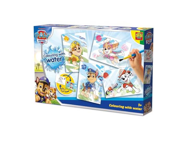 SES Creative Paw Patrol Schilderen met water, waterkleurboek, Paw Patrol speelgoed, waterdoodle, perfect voor kleine kinderen, vanaf 1 jaar