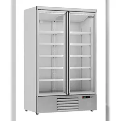 Professioneller Kühlschrank mit 2 Glastüren Weiß - 7455.2200 COMBISTEEL