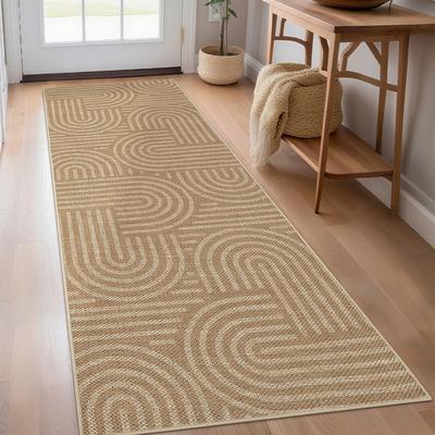 Garvee Modern Circles Easy Jute Area Rug