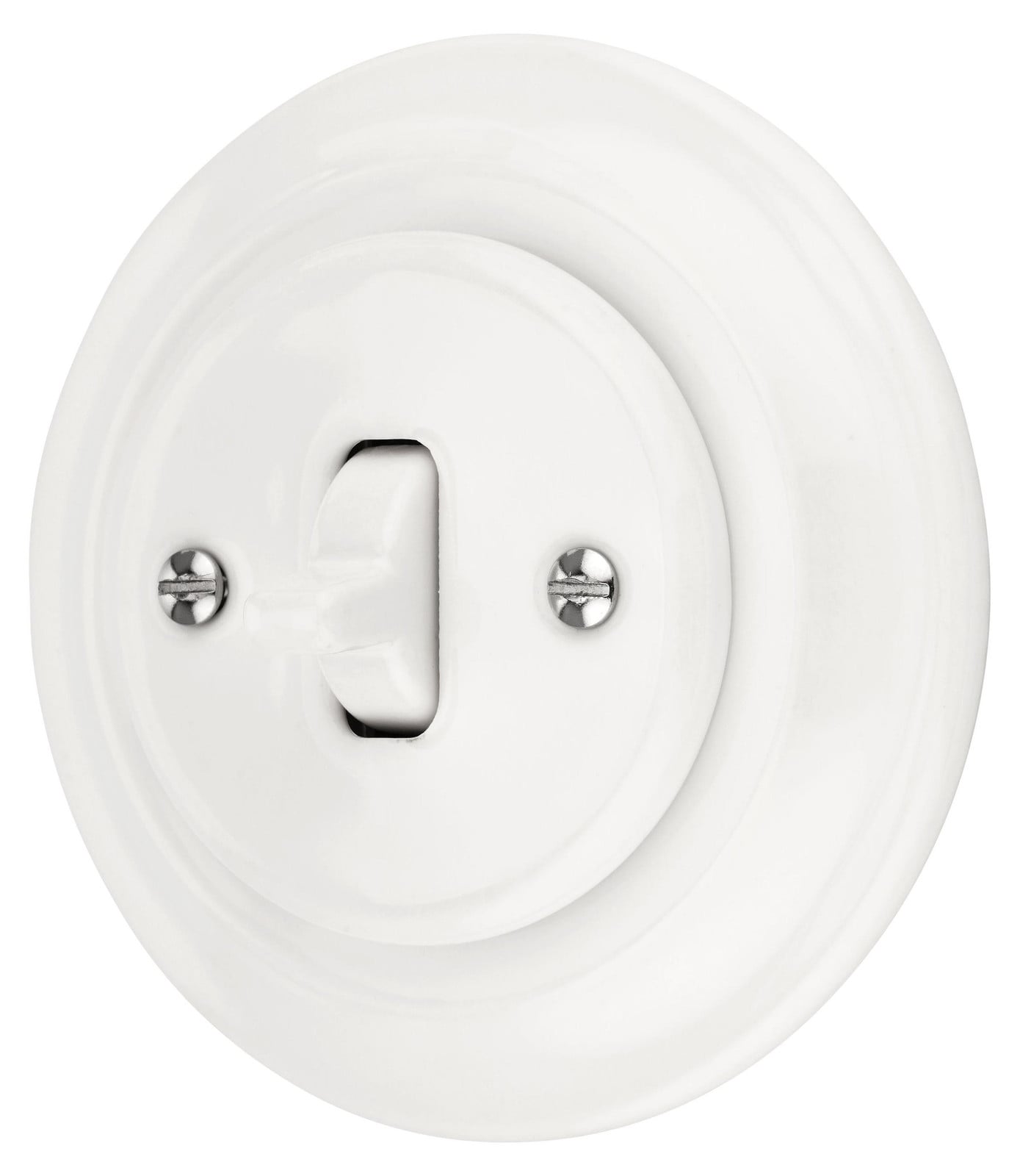 ADAKAT Inbouw porseleinen retro wisselcontact I PR1, wit