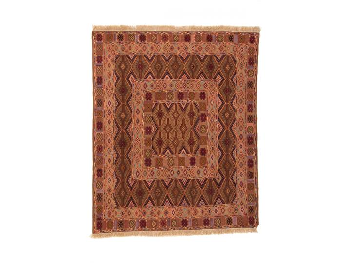 Kelim Sirjan Teppich 138x168 Handgeknüpft Orientteppich Wolle