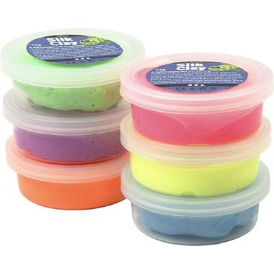 Creativ Company Silk Clay®, Neonfarben, 6x14 g
