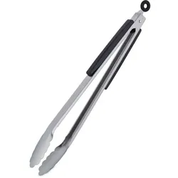 Relaxdays Grillzange aus Edelstahl Schwarz,Silber