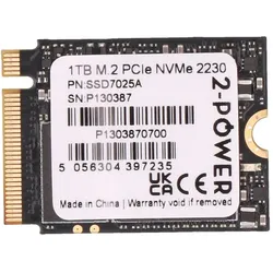 2-Power 1TB M.2 PCIe NVMe 2230 (1000 GB, M.2 2230), SSD