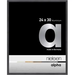 Nielsen Aluminium-Bilderrahmen Alpha  Normalglas / Floatglas / Grau / 24 x 30