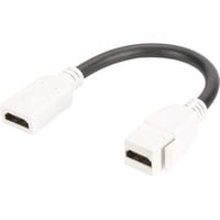 HDMI 2.0 Keystone Modul mit 12 cm Zuleitung, Keystone-Modul weiß