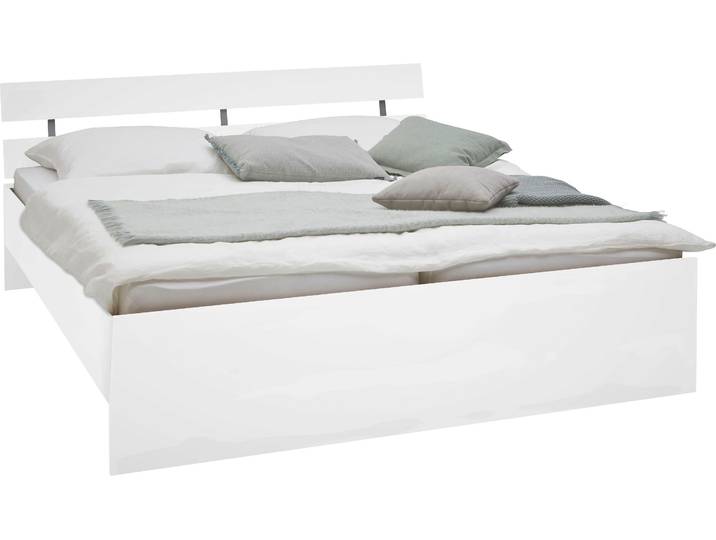 Bettgestell PRIESS Lindau , weiss (weiß), B:186cm H:85cm L:213cm, Betten, Bettgestell, auch für Motorrahmen