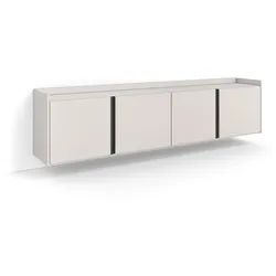 SKRAUT HOME TV-Schrank, Lowboard, 207x50x35 cm, Für TV-Geräte bis zu 80", Hängend, Beige