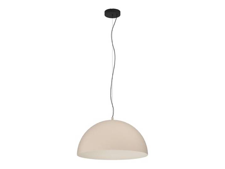 Eglo Suspension luminaire Gaetano 1\, lustre pour salon et salle à manger lampe de plafond suspendue en métal noir et couleur sable\, douille E27\, Ø 53\,5 cm