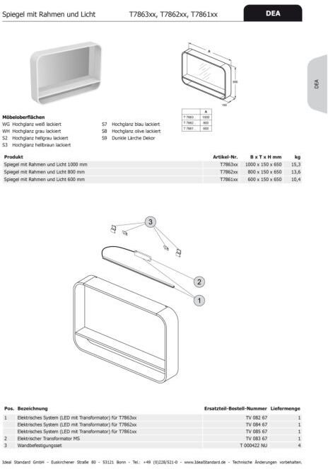 Ideal Standard mit Trafo DEA, TV08567 TV08567