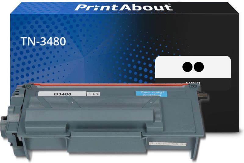 PrintAbout Toner compatible Brother TN-3480 - pack de 2 - Noir - Grande capacité - Multipack Noir