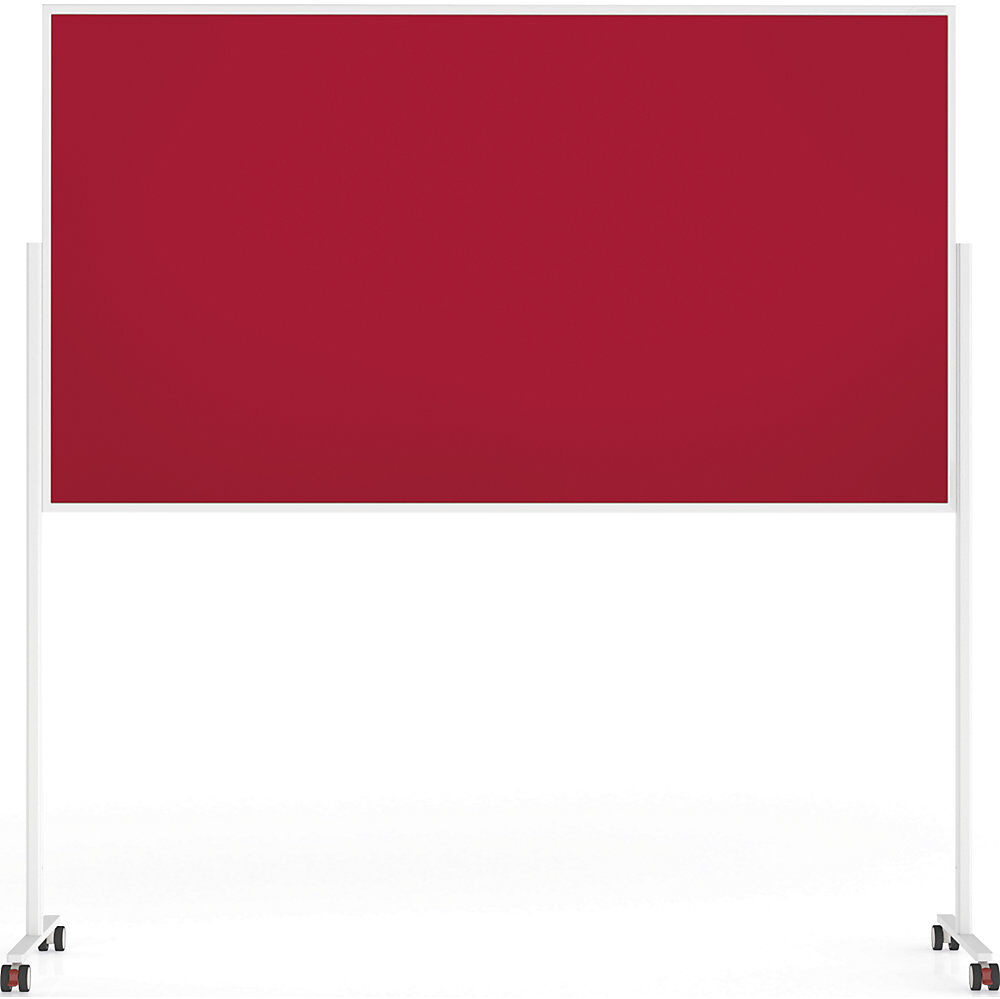 Design-Moderationstafel VarioPin, Tafelformat 1800 x 1000 mm, Filz, rot magnetoplan