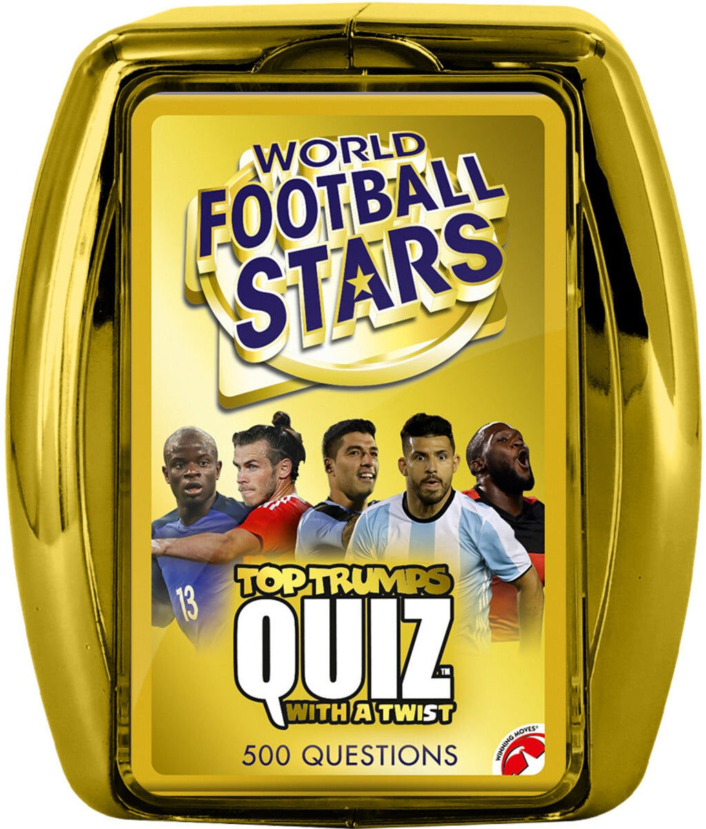 Top Trumps Quiz World Football Stars Card Game by Winning Moves, Ages 8+, 500 Football Questions, Quiz Game for Kids and Adults