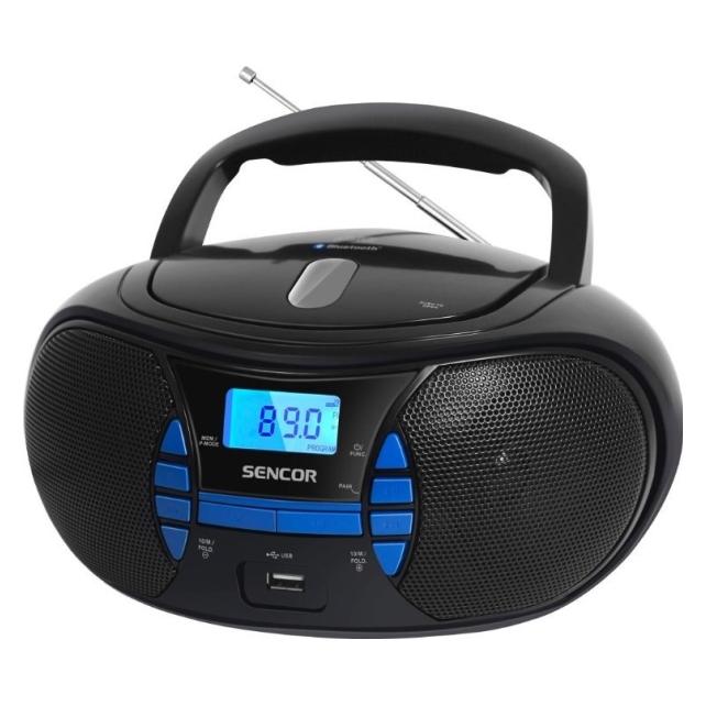 Sencor SPT 2700 BK schwarz / Radio / FM / Bluetooth / CD / USB / AUX (FM, Bluetooth) (8590669346332)