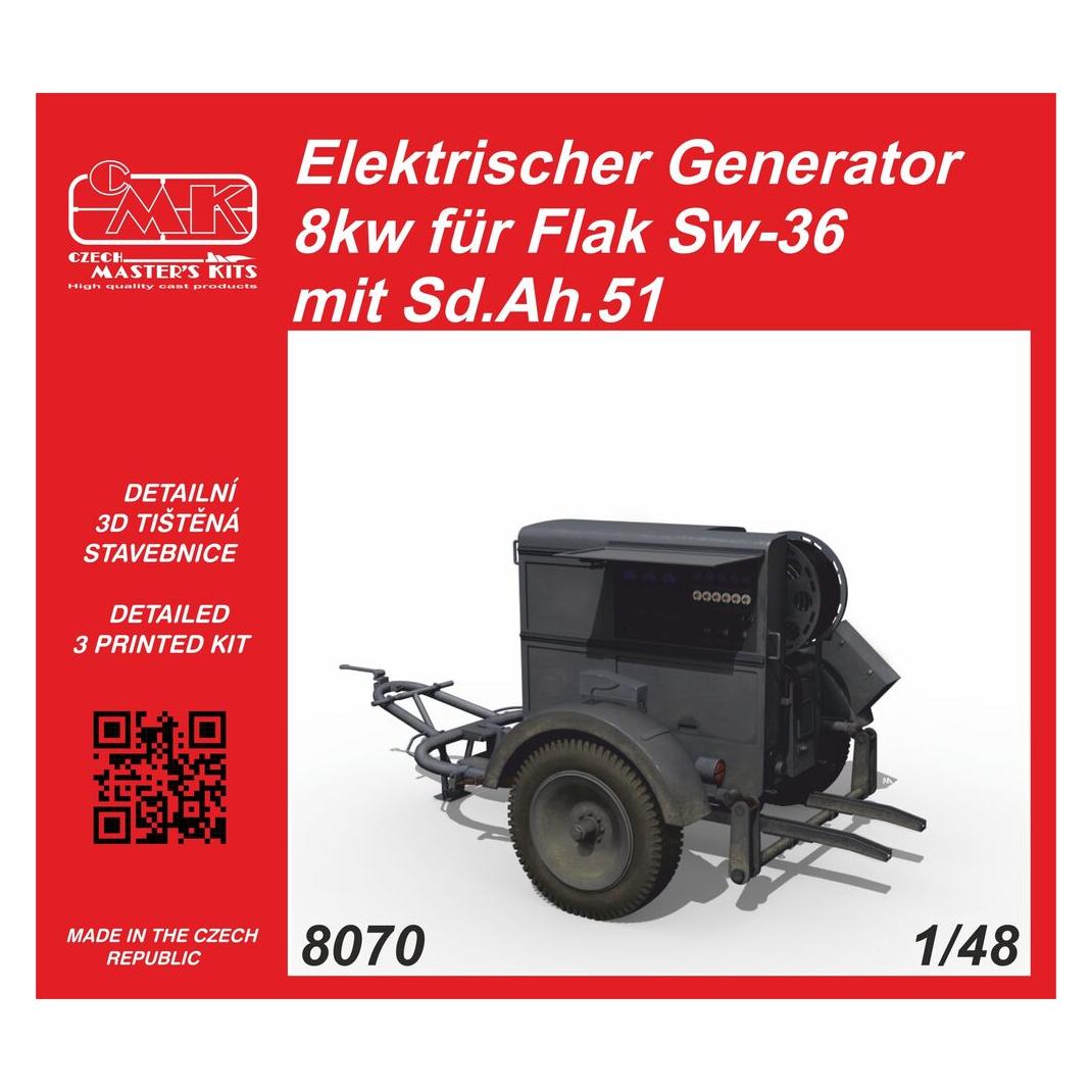 CMK Elektrischer Generator 8kw für Flak Sw-36 mit Sd.Ah.51 (8000 W) (129-8070)