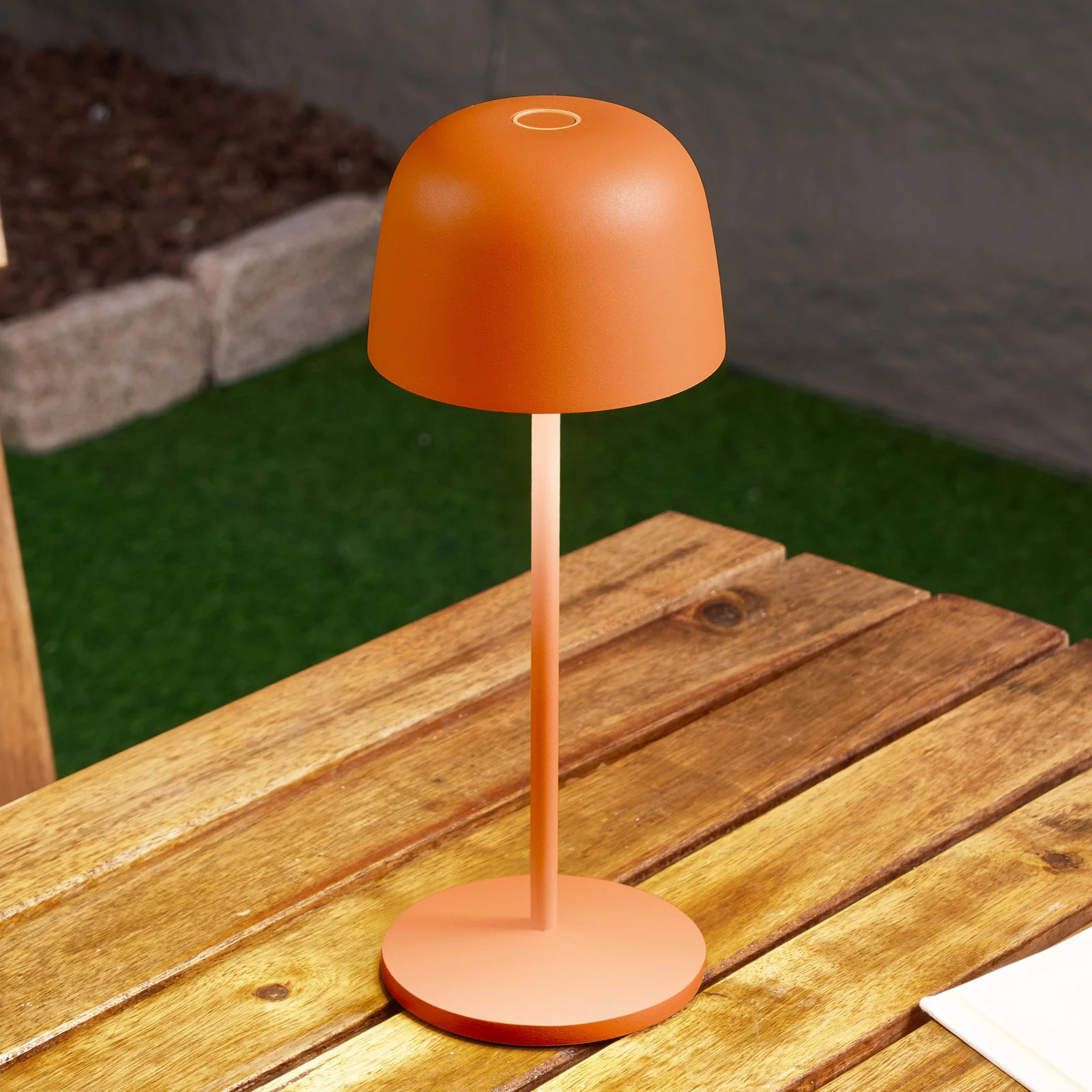Lindby Arietty Draagbare Tafellamp - Oranje - Aluminium - Modern - LED - Oplaadbaar