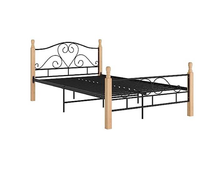vidaXL Bettgestell Schwarz Metall 120x200 cm