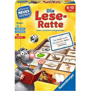 Ravensburger Lernspiel 24956, Die Lese-Ratte, ab 6 Jahre, 1-4 Spieler, Lesen lernen