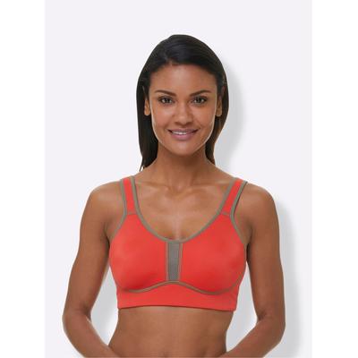 Sport-BH VIANIA, Damen, Gr. 95, Cup C, rot (korallenrot), 47% Polyamid, 41% Polyester, 12% Elasthan, BHs Sport-BH Sportbekleidung
