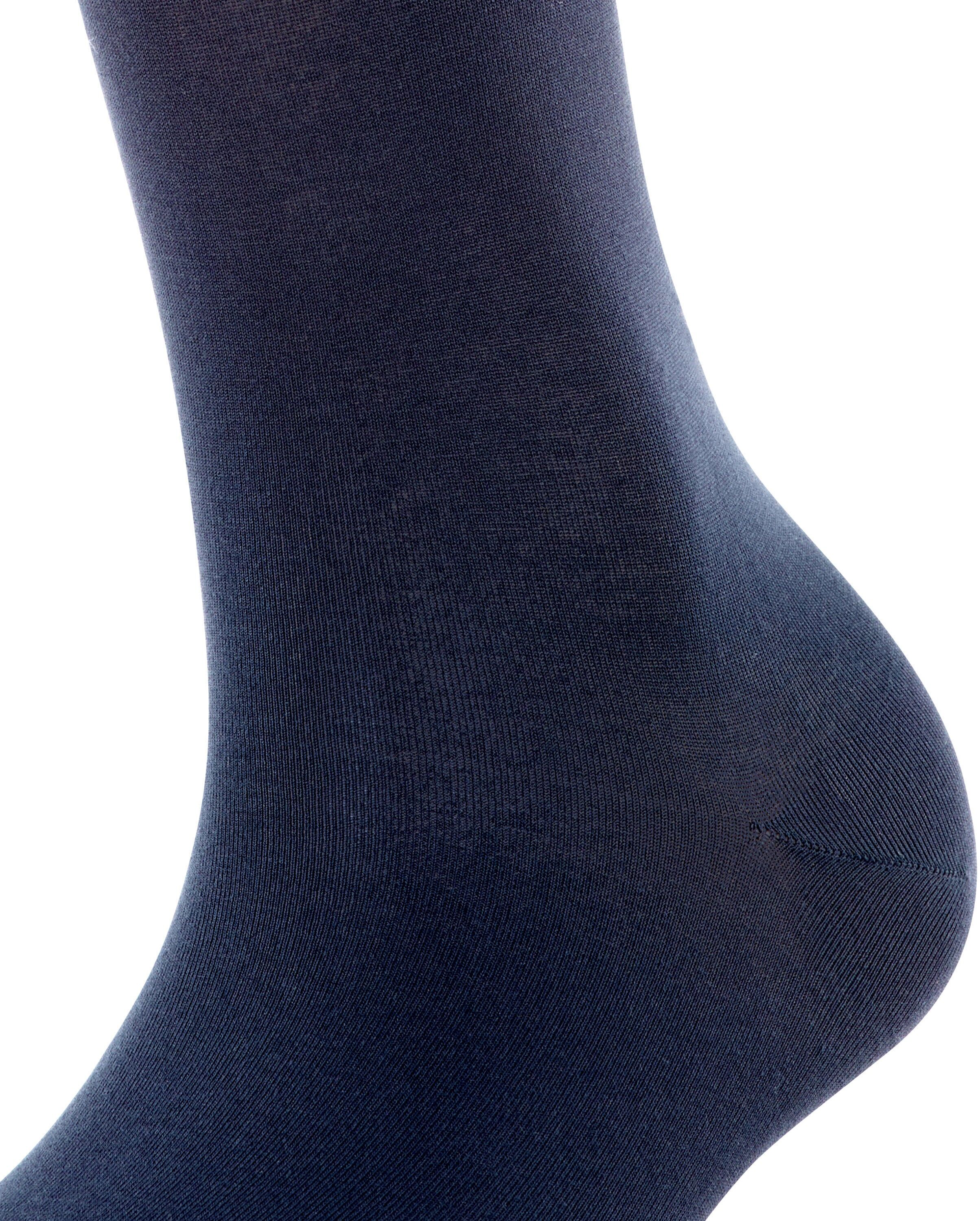 Kniestrümpfe FALKE "Cotton Touch", Damen, Gr. 39-42, blau (schwarz navy), Baumwollmischung, unifarben, Socken Kniestrümpfe, feines, elegantes Erscheinungsbild, aus Baumwolle, atmungsaktiv