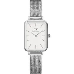 DANIEL WELLINGTON - QUADRO PRESSED STERLING - silber-weiß-mesh / 20x26 MM