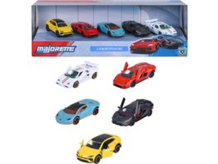 MAJORETTE Coffret cadeau de 5 voitures jouets (Lamborghini)