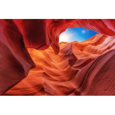 Fototapete PAPERMOON "Steinschlucht", bunt, B:3,5m L:2,6m, Vlies, Tapeten